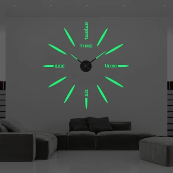 Design simplu Modern DIY Ceas Digital Decor Acasă Tăcut Perete Ceas de Camera de Decorare Perete Punch-Gratuit Ceas de Perete