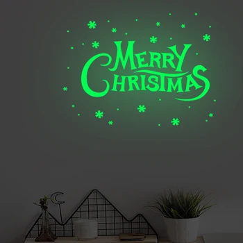 Crăciun fericit și Luminos Autocolante Autocolante de Perete Tapet PVC autoadezive Autocolant Acasă 2024 Anul Nou Accesorii pentru Decor Mural