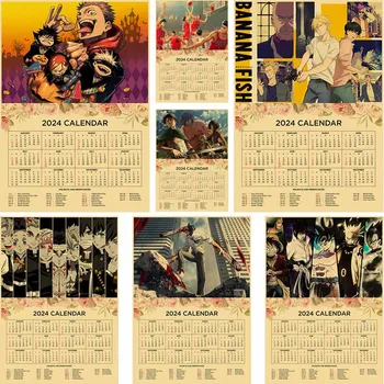 Atac pe Titan Haikyuu!! Poster Estetice Cameră Decor NOU 2024 Calendar de zi cu Zi Pictura pe Perete Figura Anime Printuri Decorative Murale