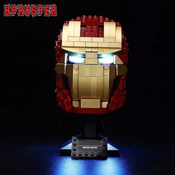 Hprosper 5V Lumini LED pentru 76165 Iron Man Casca Lampă Decorativă Cu Cutie Baterie (Nu Include Blocuri Lego)