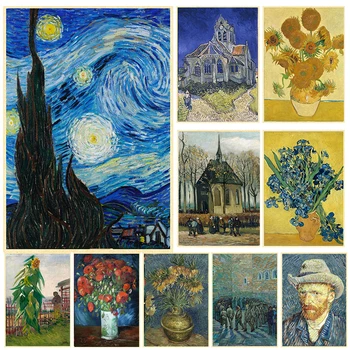 O Colecție de Van Gogh Lucrări Poster și Imprimate Panza de Imprimare pentru Arta de Perete de Imagine pentru Camera de zi Decor Acasă