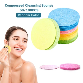 En-gros de 50/100BUC Natural Comprimat Celuloză Curățare Facial Sponge