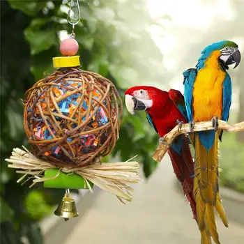 Papagal Pasăre Jucărie Mic Papagal De Mestecat Jucării Papagal Cușcă De Căutare A Hranei Agățat Jucarie Papagal Pasăre Jucărie De Crăciun, De Anul Nou Pentru Acasă