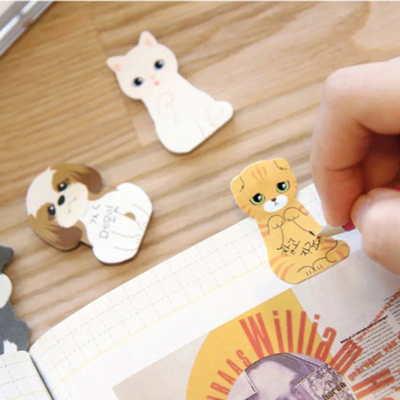 Versiunea coreeană de Carton Cutie Drăguț Pisică, Mic Pad Notă, Note Lipicioase de N Ori Autocolante Note Lipicioase Papetărie Drăguț - 1