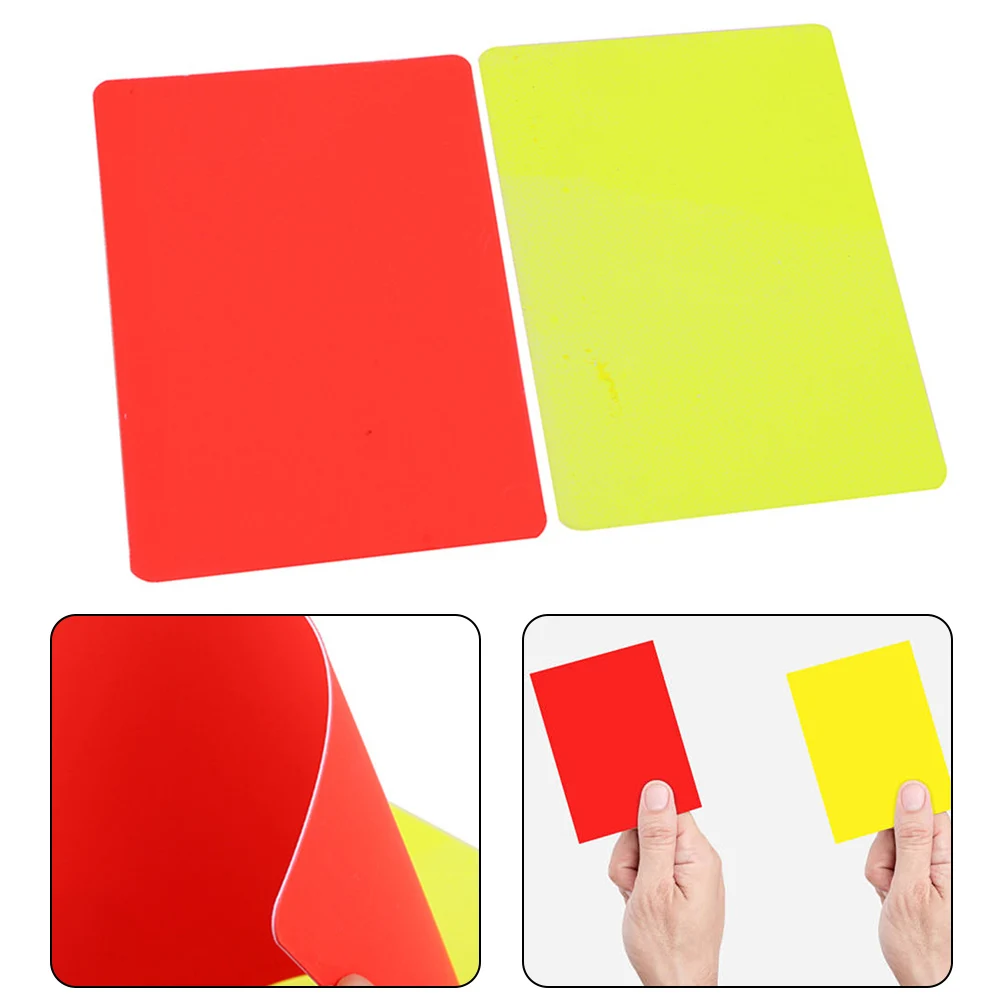 Durabil Cartonaș Roșu Card de Cărți Despre 14g Aprox 11*8cm Ușor Pentru a Stoca Ușor PVC Roșu Galben de Arbitri de Fotbal - 5