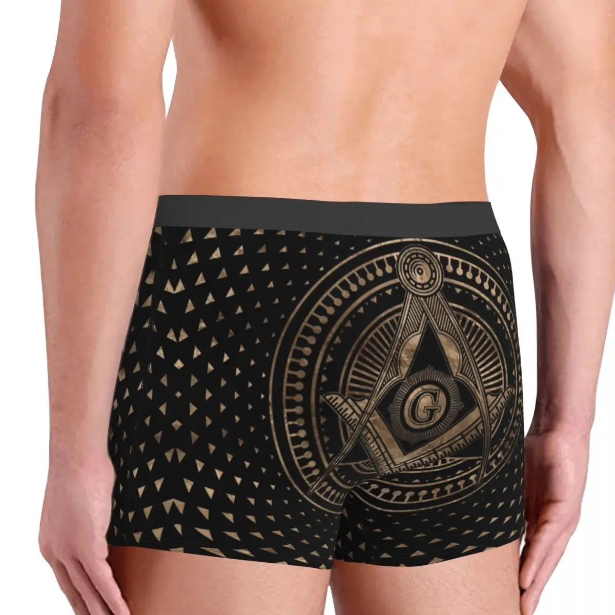Francmasoneria Masonice Mason Simbol Lenjerie De Corp De Sex Masculin Sexy Imprimate Personalizate Francmason Boxeri Pantaloni Scurți, Chiloți Moale Chiloți - 3