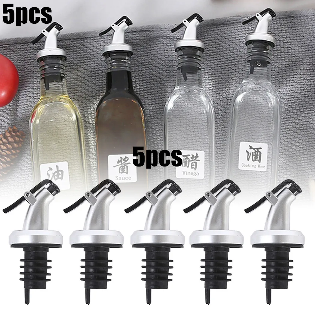 5PCS spray de Ulei Picurare Vin Picuratoare Distribuitor de Lichior etanșe Duza de Blocare Sos Barca Dop Sticla Bucatarie Bar, GRĂTAR Instrument - 4