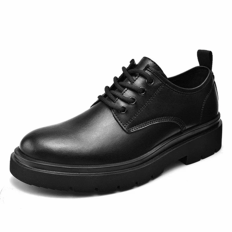 Pantofi pentru bărbați 2023 Noi de Vara Stil Britanic Neagra Casual din Piele Pantofi Barbati de Afaceri Rochie Capul Mare Lucru de Moda Pantofi - 1