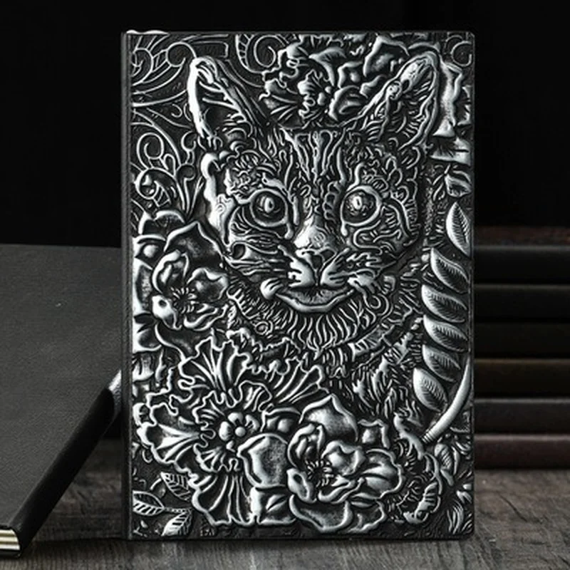 Noul Design Vintage Cat Notebook Retro Planificator De Carte De Bronz Rechizite De Birou Cultura De Educație Rechizite Notebook - 4
