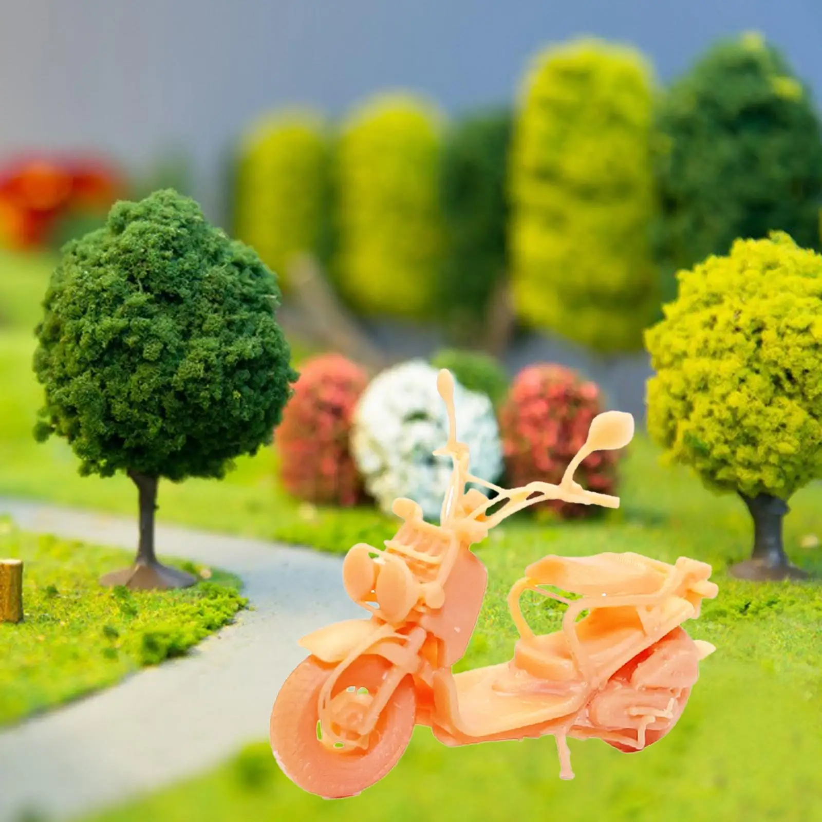 1:64 Diorama Strada Motocicleta Model de Colecție Mini Vehicule Jucarii pentru Micro Peisaje casă de Păpuși, Recuzită Fotografie Layout - 1