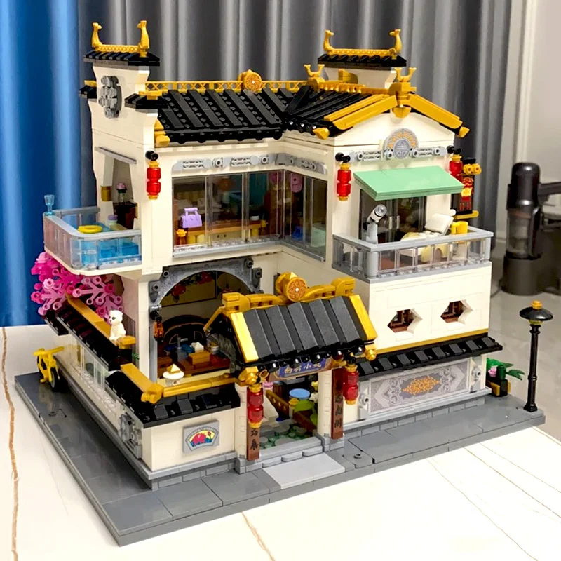 keeppley noul stil Chinezesc Huizhou arhitectura blocuri dificil de asamblare mare model de jucării pentru copii cadou de ziua de nastere - 1