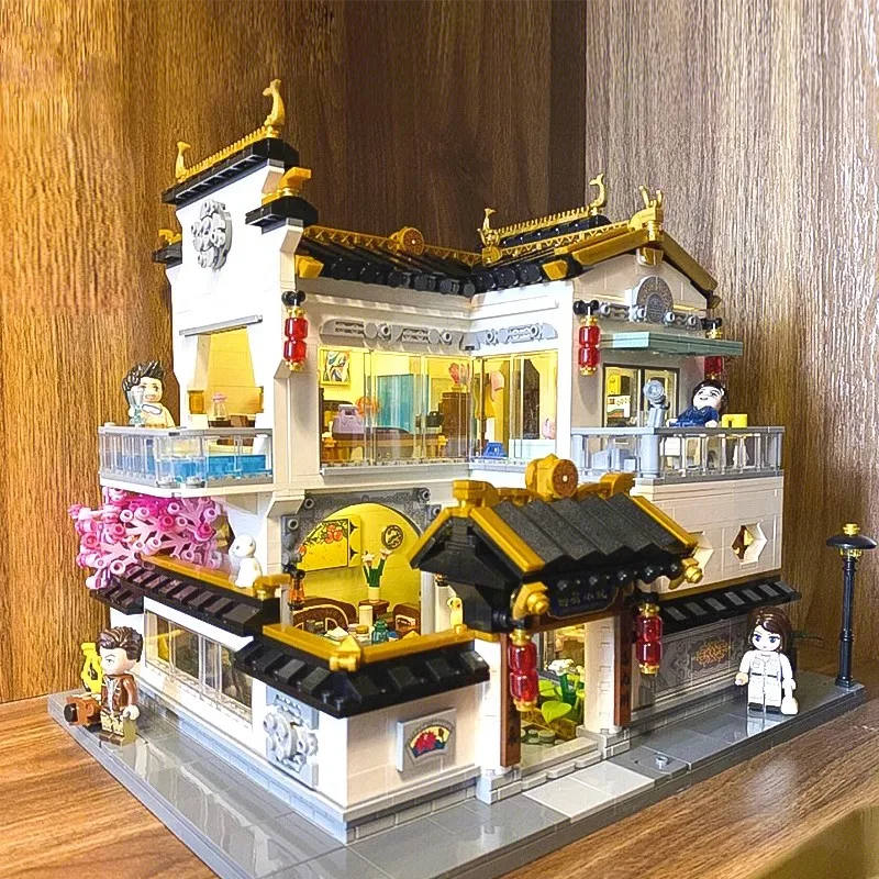 keeppley noul stil Chinezesc Huizhou arhitectura blocuri dificil de asamblare mare model de jucării pentru copii cadou de ziua de nastere - 3