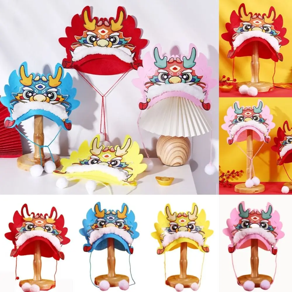 Stil Chinezesc Anul Nou Chinezesc Pălărie Naționale Valul De Mână De Asamblare De Desene Animate Dragon Pălărie An Nou Fericit, Vacanță Diy - 1