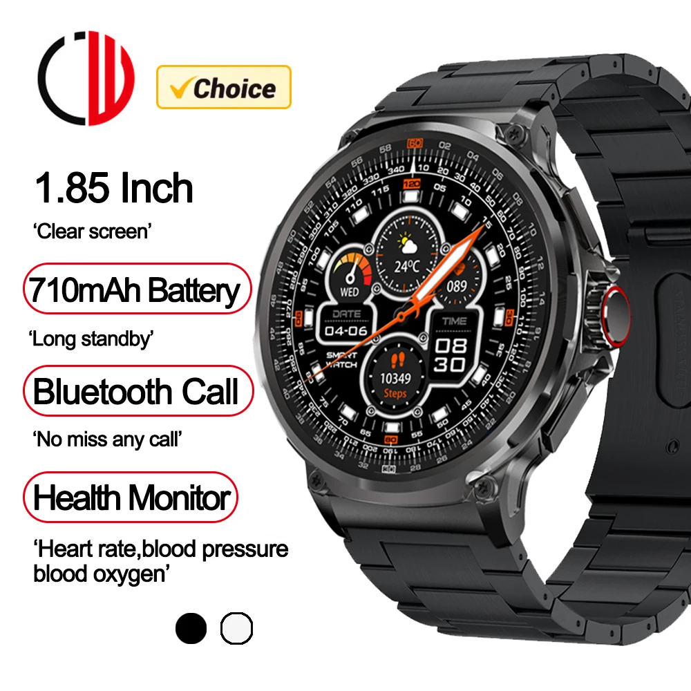 ZZYSMART Ceas Inteligent Bărbați 1.85 Inch Sport Fitness Tracker Bluetooth Apel Monitor Cardiac 710mAh Smartwatch Pentru Barbati Femei - 0