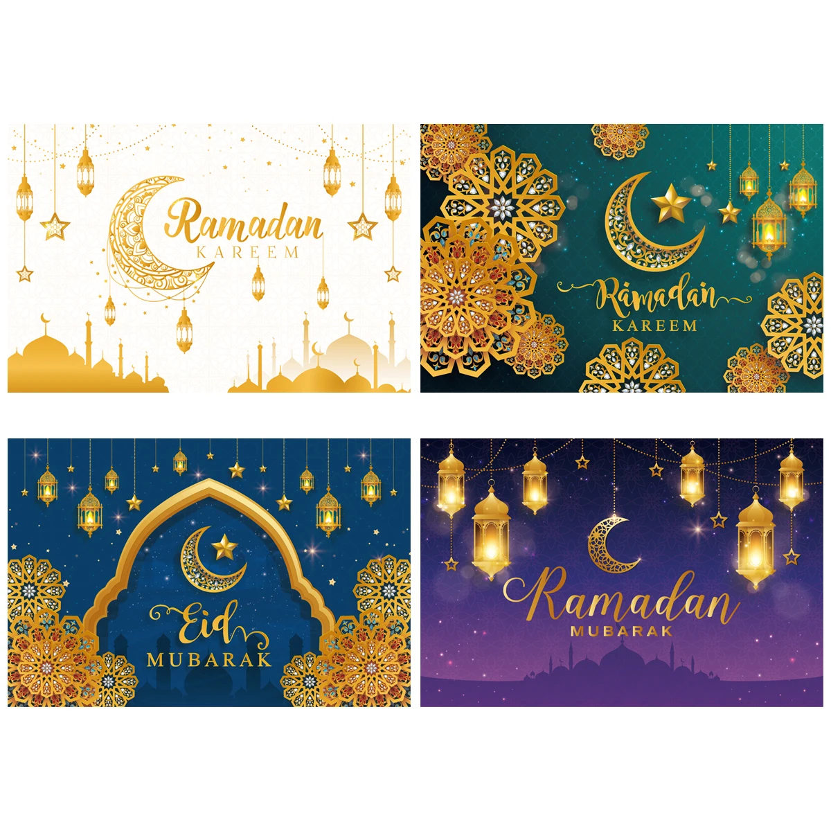 Eid Mubarak Fundal Kareem Ramadan Decor pentru Acasă 2024 Islamice Musulmane Consumabile Partid Ramadan Mubarak Decor Eid Al Adha - 4