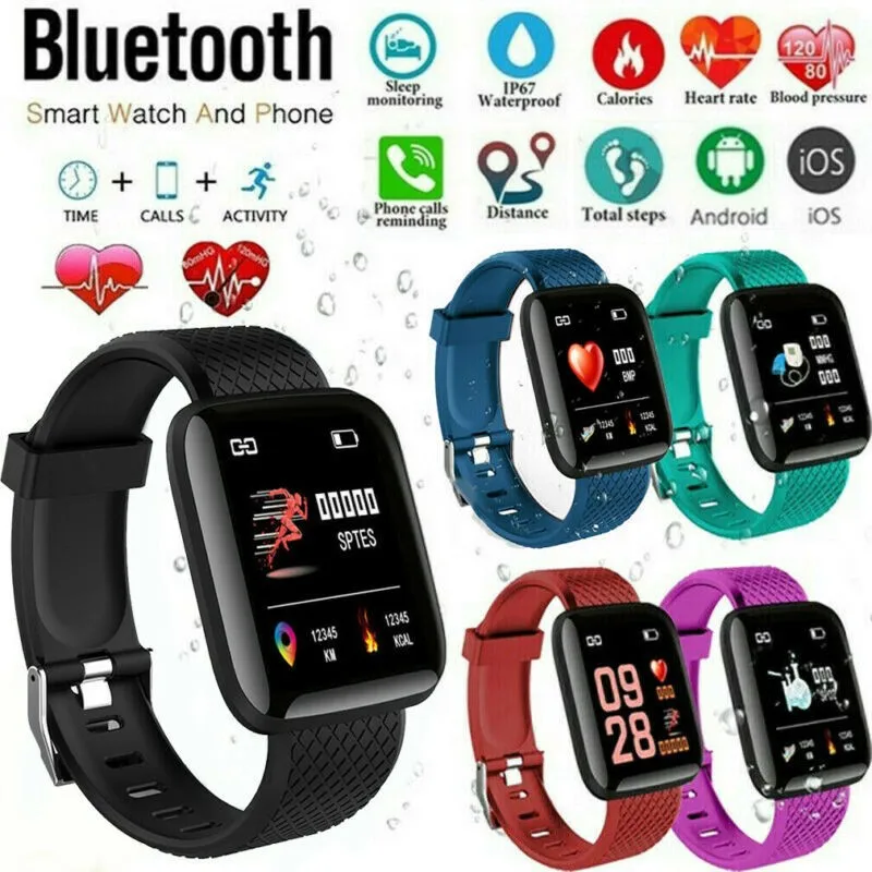116 Plus Copii Inteligent Brățară Ceas Sport Rezistent La Apa Ceasul Inteligent Heart Rate Monitor De Presiune Sanguina A7 Bluetooth Smartwatch Bărbați - 5
