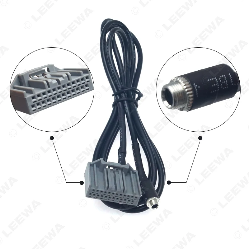 LEEWA 10X Car Audio 3.5 mm de sex Feminin Pentru a 24Pin Conector AUX-in Adaptor AUX Cablu Pentru Honda CRV/Civic/Avancier/Vezel/XR-V/Polydor - 1