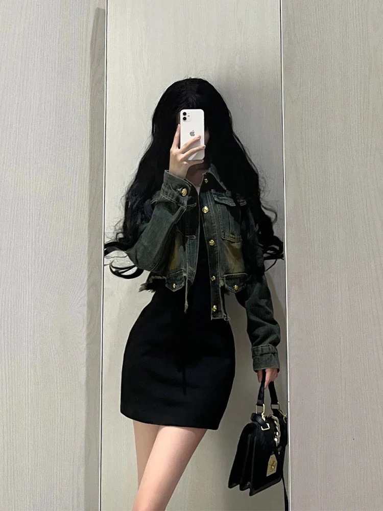 Rochii Femei, Toamna Estetice Hotsweet Temperament Slim Simplu Talie Mare All-meci Stil coreean Streetwear Doamnelor Haine Noi - 2