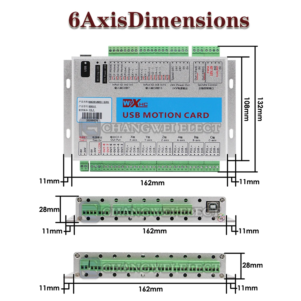Xhc-motion control board 3 axa 4 axa 6 axa khz mach 3 CNC de tăiere și gravare mașină port usb suport window 7 sistem - 5