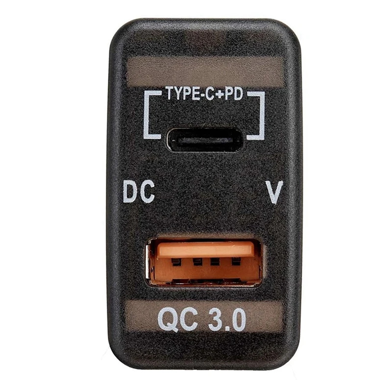 2X Masina Încărcător Rapid Adaptor QC3.0 Dual USB Rapid Incarcator Priza Cu Voltmetru Pentru Toyota Land Cruiser și Hilux Prado FJ - 3