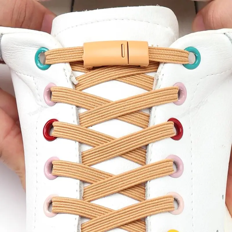 Clasic Elastica Sireturi Cu Eliberare Rapidă Nu Lega Șireturile Magnetic Încuietori Metalice Copiii Adult Pantofi Sport Adidas Curea Accesorii - 0
