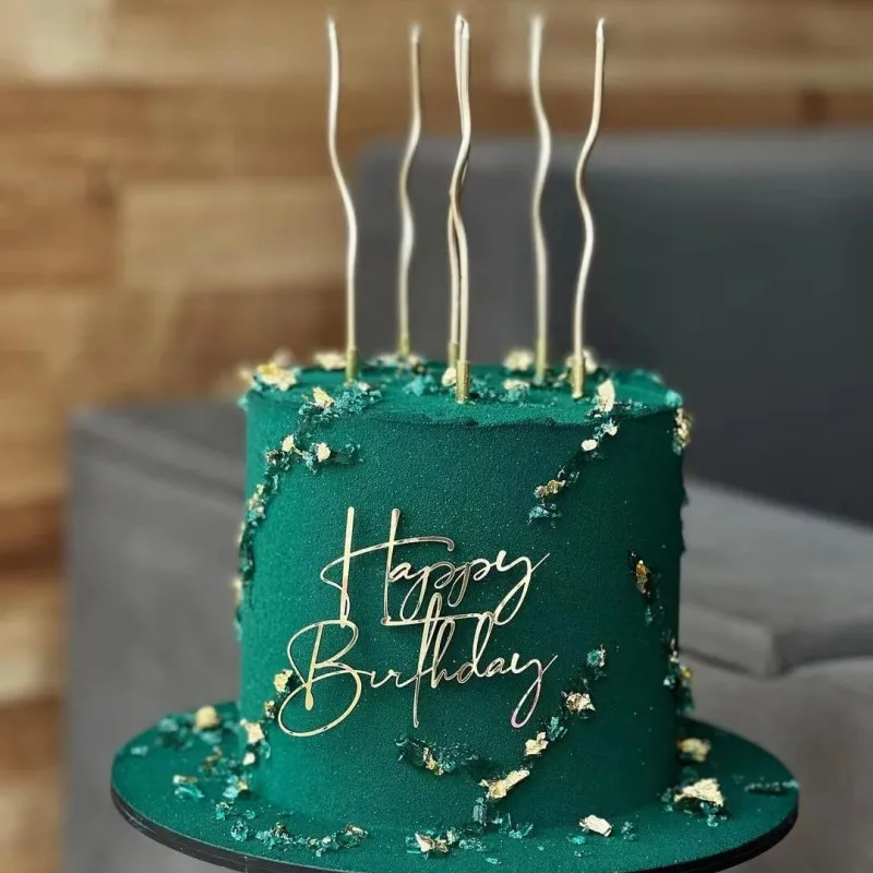 Happy Birthday Cake Topper Acrilice Pic Dolarul SUA Bani Simbol Fată Băiat Ani Tata Petrecerea de Ziua lui Decorare Tort Copilul Semănătorului - 2