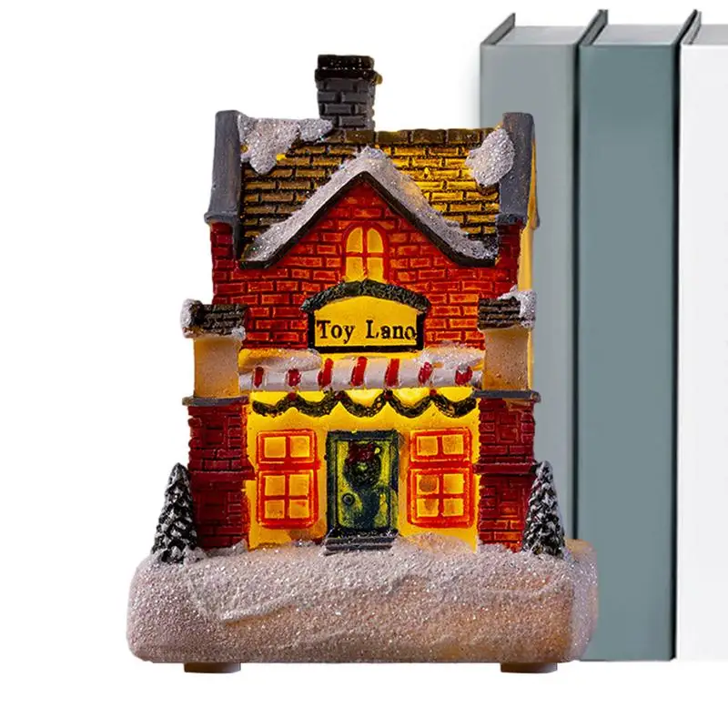 lemax satul de crăciun de Iarnă Sat Magazin de Jucării Strălucitoare de crăciun sat case cu Lumini cu baterii Ornament acasă - 2