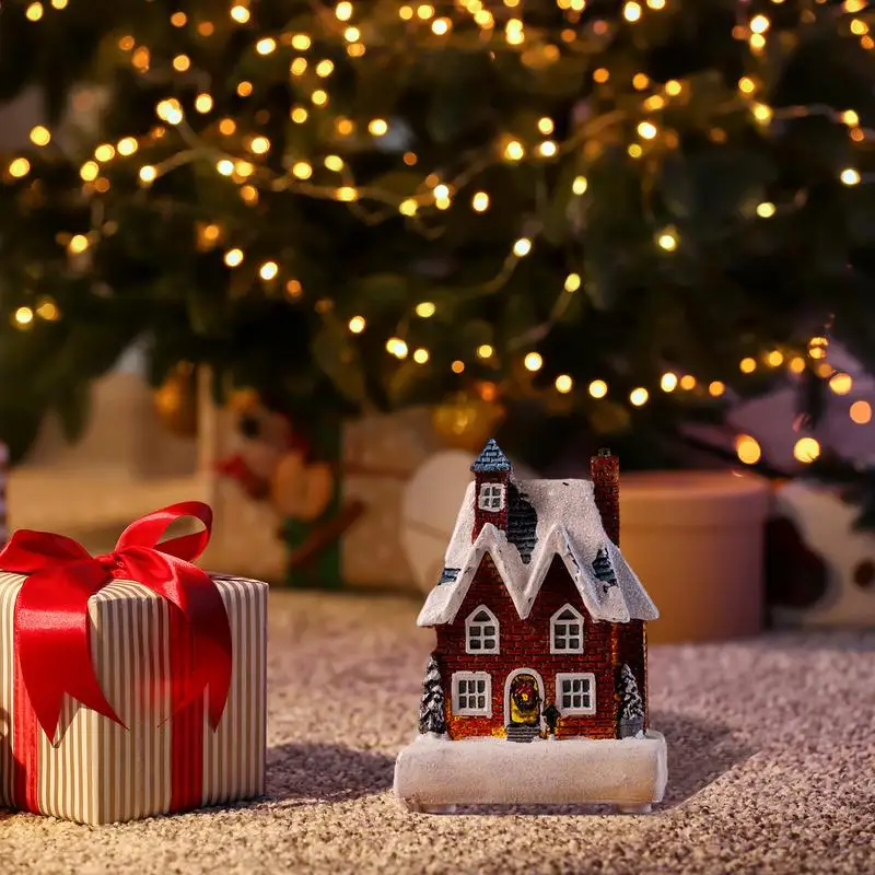lemax satul de crăciun de Iarnă Sat Magazin de Jucării Strălucitoare de crăciun sat case cu Lumini cu baterii Ornament acasă - 5
