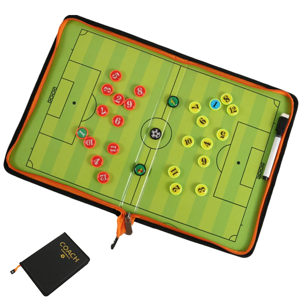 Consiliul De Fotbal De Fotbal De Coaching Clipboard Marker Meci De Pregătire Tactică Instrument De Scris Șterge Consumabile Uscat Fermoar Echipamente Pliabil - 5