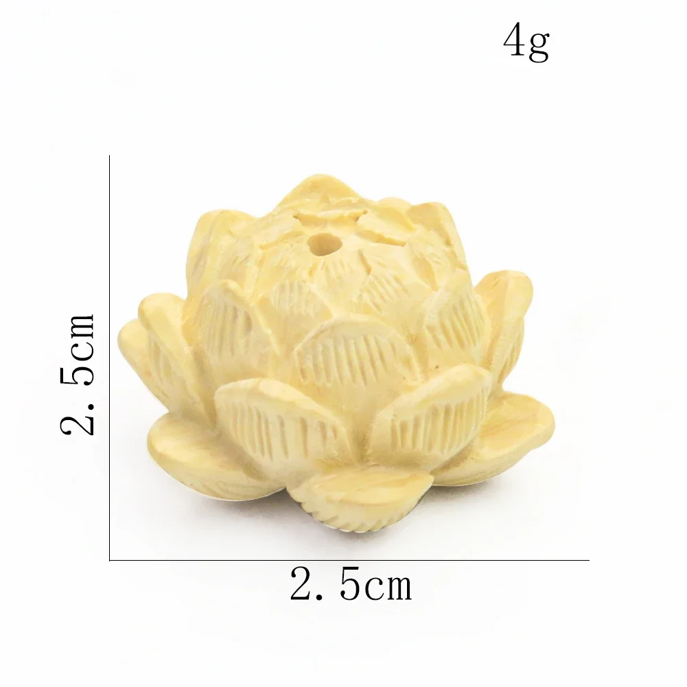 25mm Laser Sculptură 3D Budist Floare de Lotus Artizanat din Lemn Meditație Vindecă Colier Margele Bijuterii Accesorii Figurine Mascota Decor - 2