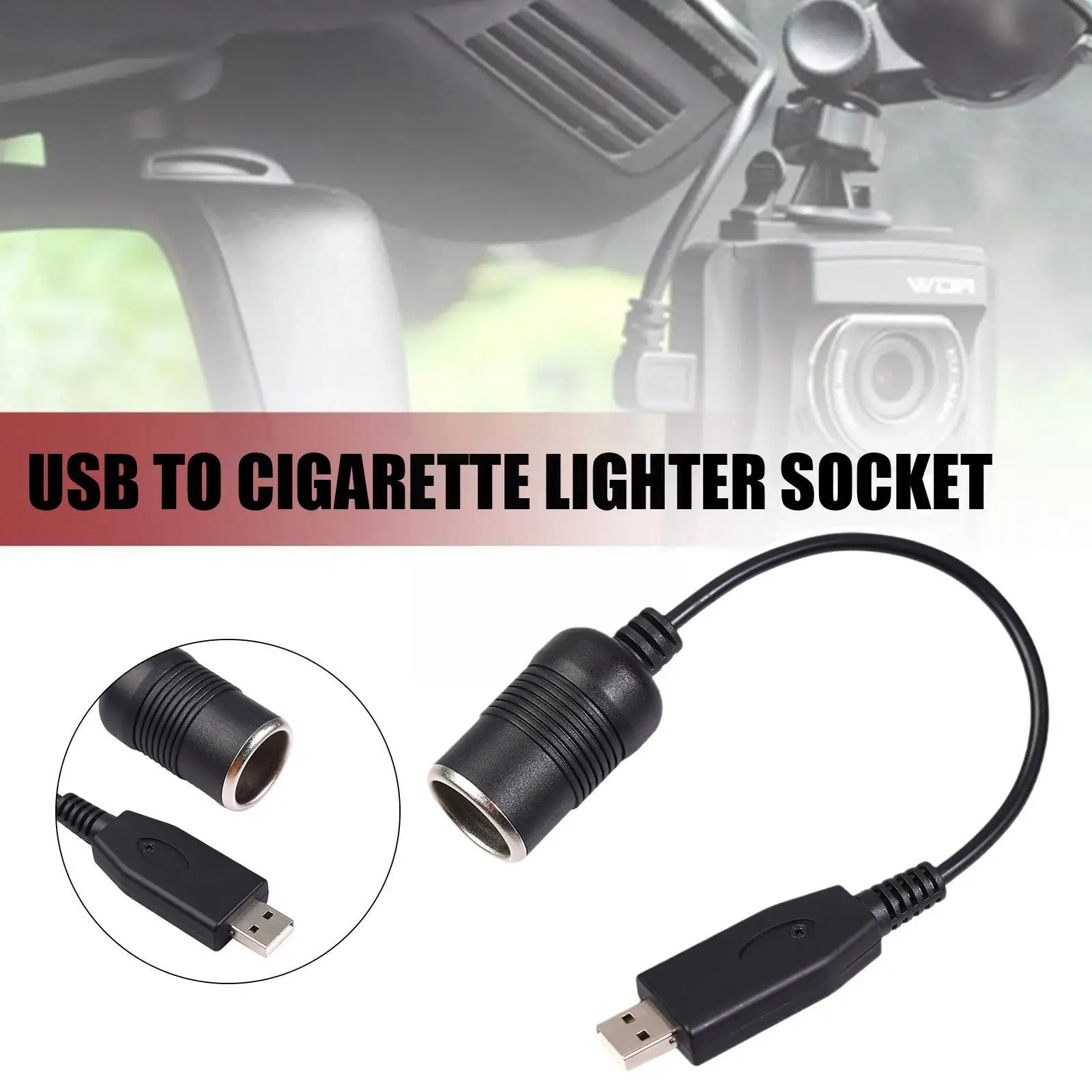 C USB Tip C La 12V Soclu Bricheta Auto Putere Controler cu Fir Masina Convertor Adaptor Electronice Adaptor Cabl K1T0 - 1