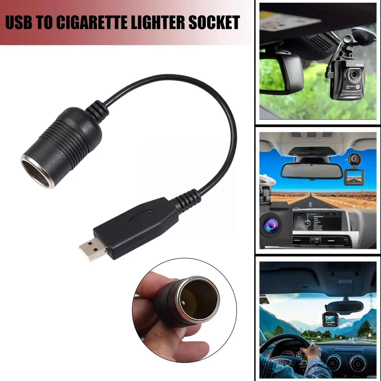 C USB Tip C La 12V Soclu Bricheta Auto Putere Controler cu Fir Masina Convertor Adaptor Electronice Adaptor Cabl K1T0 - 3