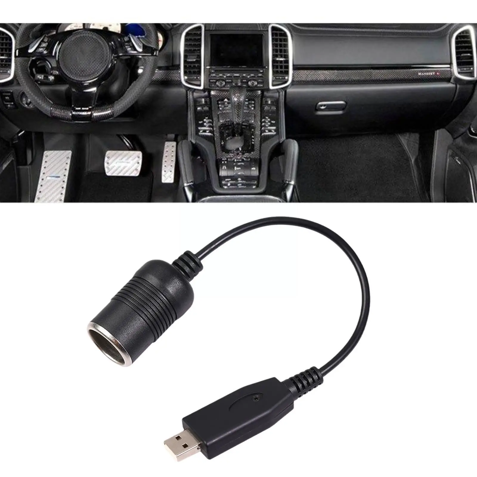 C USB Tip C La 12V Soclu Bricheta Auto Putere Controler cu Fir Masina Convertor Adaptor Electronice Adaptor Cabl K1T0 - 4