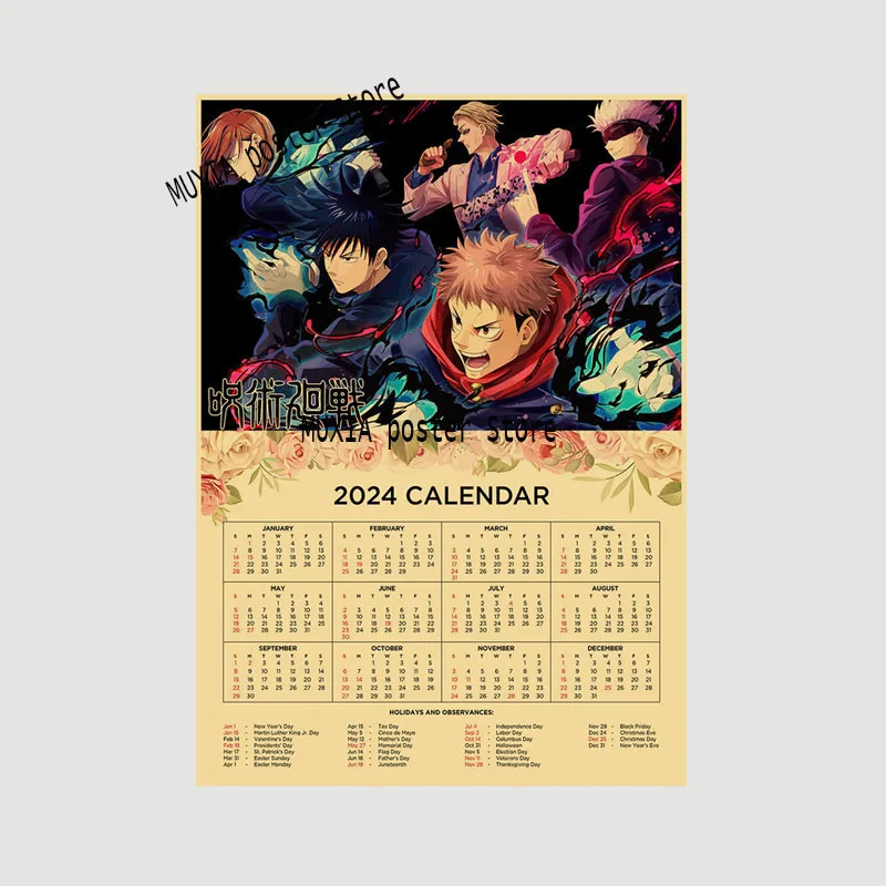 Atac pe Titan Haikyuu!! Poster Estetice Cameră Decor NOU 2024 Calendar de zi cu Zi Pictura pe Perete Figura Anime Printuri Decorative Murale - 3