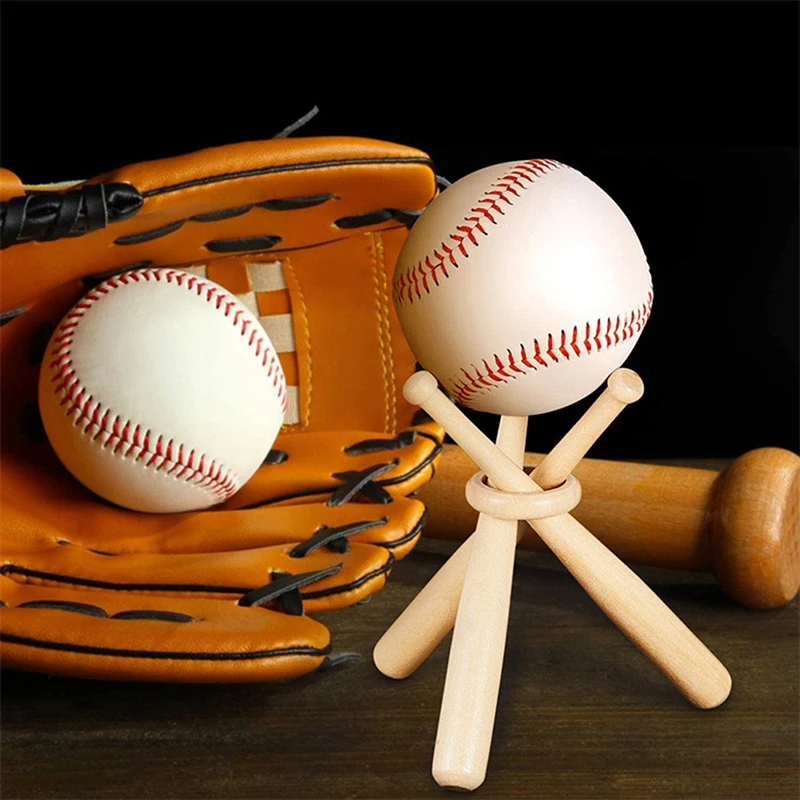 Mini Bâtă De Baseball Suport De Baseball Titularul De Baseball, Golf, Minge De Tenis Display Stand De Suveniruri Mingea Lemn Suport Titularul Noi - 3