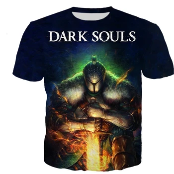 Dark Souls Tricouri Joc 3D de Imprimare Streetwear Băieți Grils Moda Casual Supradimensionat Tricou Maneca Scurta Copii Teuri Topuri Haine