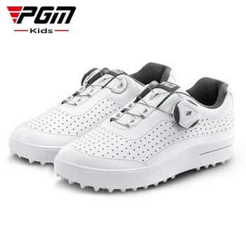 PGM Pantofi de Golf pentru Copii Buton Șiret Sneaker cu Respirabil Design Gaura pentru Boy Fata de Copii Adidasi