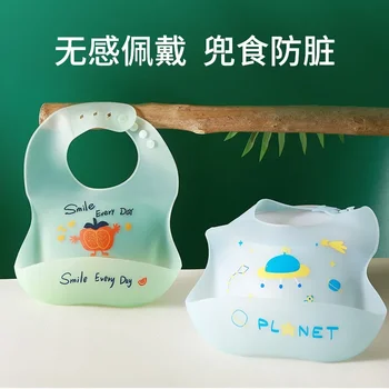 Copil Salopete Impermeabile de Confort pentru Copii Salopete Silicon Baby Saliva Prosop Orez Buzunar Trei-dimensională de Mâncare de Orez Buzunar