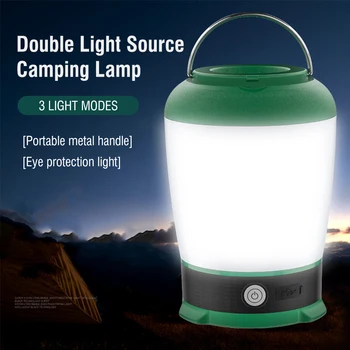 BORUiT Camping Lumină LED-uri USB Reîncărcabilă Impermeabil în aer liber Lampa cu 3 Moduri de Iluminare Corturi Hiking Lumina de Noapte Felinar Camping