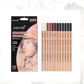Culoare Creion Carbune Figura Avatar 12 Bucati 4-culoare Carbon Pictura Creta Schiță Colorate Creion Carbune de Artă