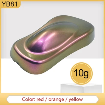10g Cameleon Praf de Pigmenti Vopsele Acrilice de Acoperire Pulbere YB81 Vopsea pentru Masini Auto Pictura De