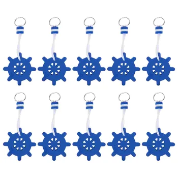 10buc Plutitoare Brelocuri EVA Spuma brelocuri pentru Sporturi de Apă Cheie Agățat Decoruri (Albastru)