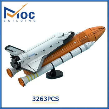 MOC de Transfer de Spațiu 10283 Upgrade de Rapel de Bază Scară Blocuri de Rachete Suport de Aeronave Model de Cărămizi Idee DIY Jucării MOC-73206