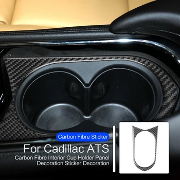 Masina de Fibră de Carbon, Interior Suport pahare Panoul Ornamental Sticker Decor Pentru Cadillac ATS 2013-2019 Sedan Accesorii