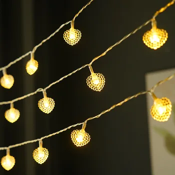 2023 Decor de Crăciun Dragoste Șir LED Lumini Interior Atmosferă de Petrecere în Camera Bateriei de Lumini Stele Festival în aer liber Perdele 268