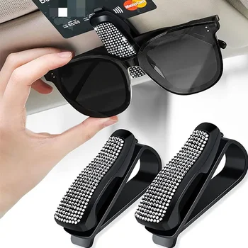 2PC Masina Ochelari de Caz Auto Parasolar Pahare Suport ochelari de Soare Clip Card Bilet Titularul Stilou Caz Clip Cutie Accesorii Universale