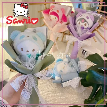 Sanrio Hello Kitty Buchet Cutie De Cadouri De Desene Animate My Melody Kuromi Cinnamoroll Umplute Păpușă Jucărie Valentine Prietena Ziua De Nastere Cadouri