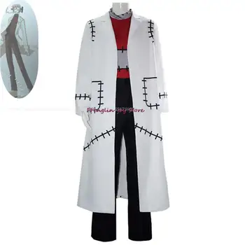 Anime Soul Eater Franken-Stein Doctor Cosplay Costum Alb De Imprimare Strat Uniform Om Adult Halloween Costum Bal Mascat
