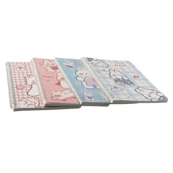 4BUC Culoarea Ochilor Bunny Notepad Cadou Suprafață Moale de Hârtie Orizontală Notebook a5 Roz Albastru Alb Portocaliu Portabil Notepad