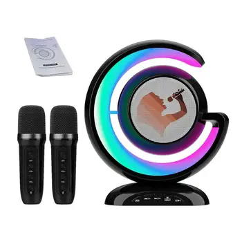 Lumina Led-Uri Colorate Wireless Karaoke Boxe Portabile, Fără Fir, Difuzoare Microfon Wireless Speaker